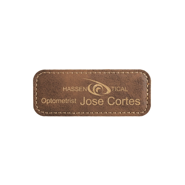 Rustic & Gold Leatherette Badge w/ Magnet - Rustic & Gold Leatherette Badge w/ Magnet - Image 0 of 1