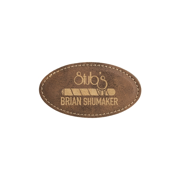 Oval Leatherette Badge w/ Magnet - Oval Leatherette Badge w/ Magnet - Image 0 of 17