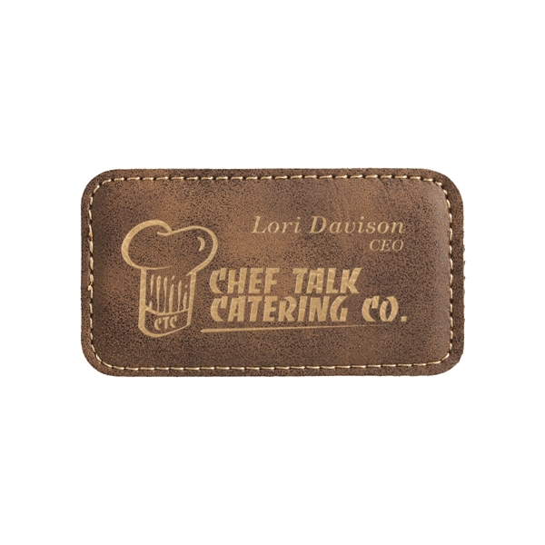 3 1/4"x1 3/4" Leatherette Badge w/ Magnet - 3 1/4"x1 3/4" Leatherette Badge w/ Magnet - Image 0 of 17