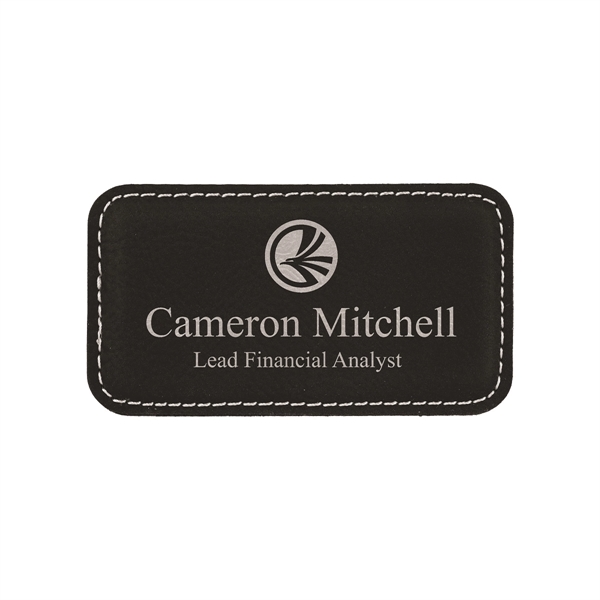 3 1/4"x1 3/4" Leatherette Badge w/ Magnet - 3 1/4"x1 3/4" Leatherette Badge w/ Magnet - Image 2 of 17