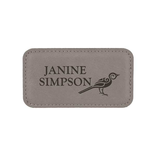 3 1/4"x1 3/4" Leatherette Badge w/ Magnet - 3 1/4"x1 3/4" Leatherette Badge w/ Magnet - Image 8 of 17