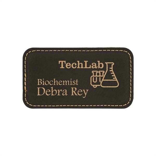 3 1/4"x1 3/4" Leatherette Badge w/ Magnet - 3 1/4"x1 3/4" Leatherette Badge w/ Magnet - Image 12 of 17