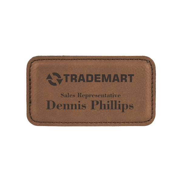 3 1/4"x1 3/4" Leatherette Badge w/ Magnet - 3 1/4"x1 3/4" Leatherette Badge w/ Magnet - Image 14 of 17