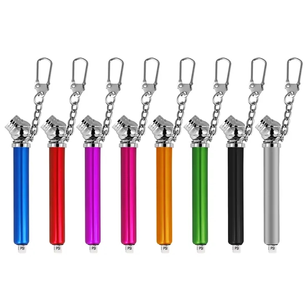 Mini Pencil Tire Pressure Gauge W/ Keychain 10 50 PSI