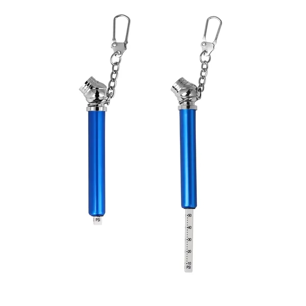 Mini Pencil Tire Pressure Gauge W/ Keychain 10 50 PSI