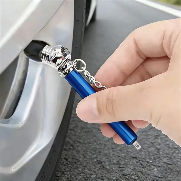 Mini Pencil Tire Pressure Gauge W/ Keychain 10 50 PSI