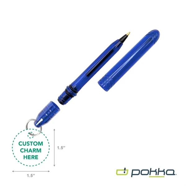 Pokka® Pocket Pen w/Dock & Chrome Keyring & Charm