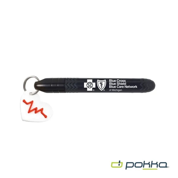 Pokka® Pocket Pen w/Dock & Chrome Keyring & Charm