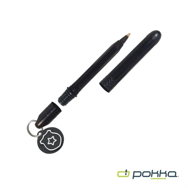 Pokka® Pocket Pen w/Dock & Chrome Keyring & Charm