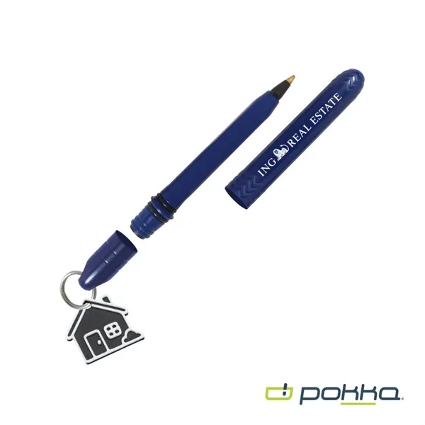 Pokka® Pocket Pen w/Dock & Chrome Keyring & Charm