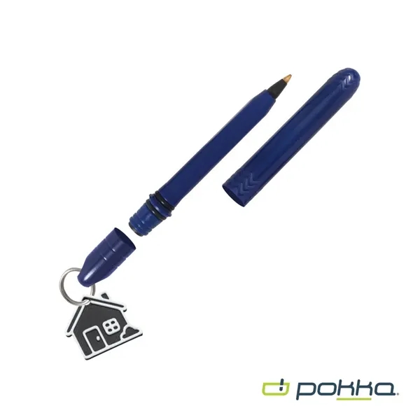 Pokka® Pocket Pen w/Dock & Chrome Keyring & Charm