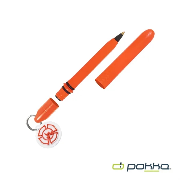 Pokka® Pocket Pen w/Dock & Chrome Keyring & Charm