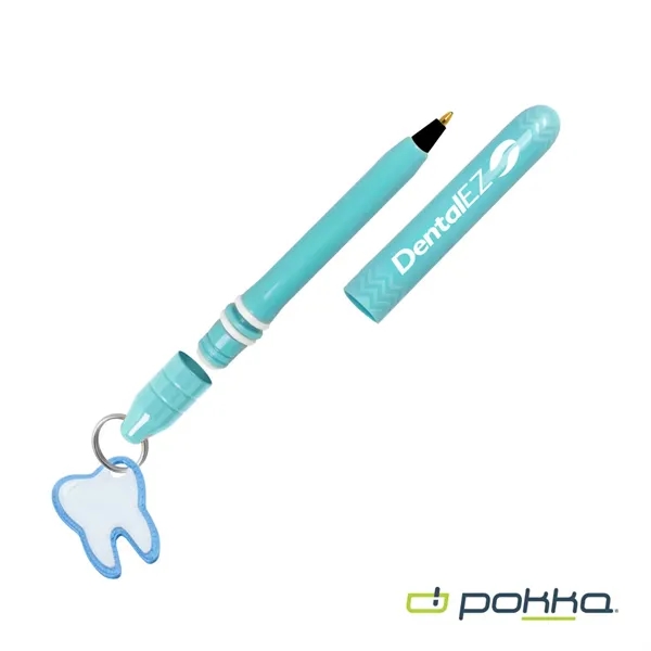 Pokka® Pocket Pen w/Dock & Chrome Keyring & Charm