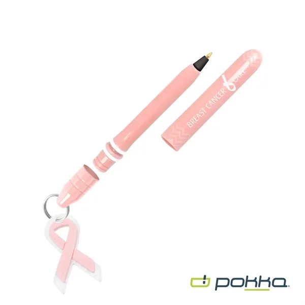 Pokka® Pocket Pen w/Dock & Chrome Keyring & Charm