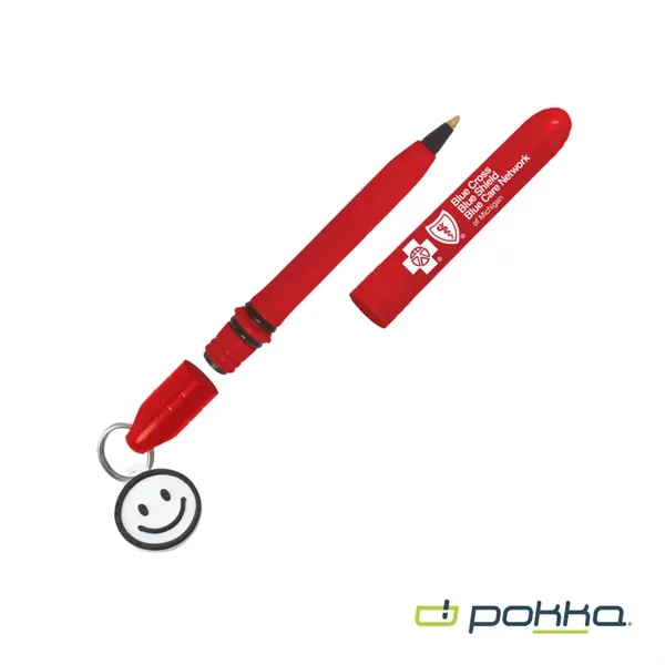 Pokka® Pocket Pen w/Dock & Chrome Keyring & Charm