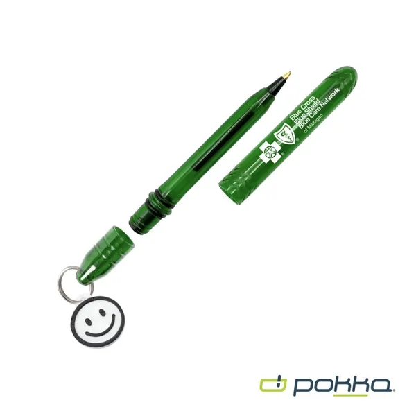 Pokka® Pocket Pen w/Dock & Chrome Keyring & Charm