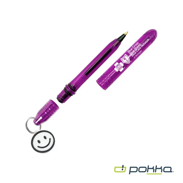 Pokka® Pocket Pen w/Dock & Chrome Keyring & Charm