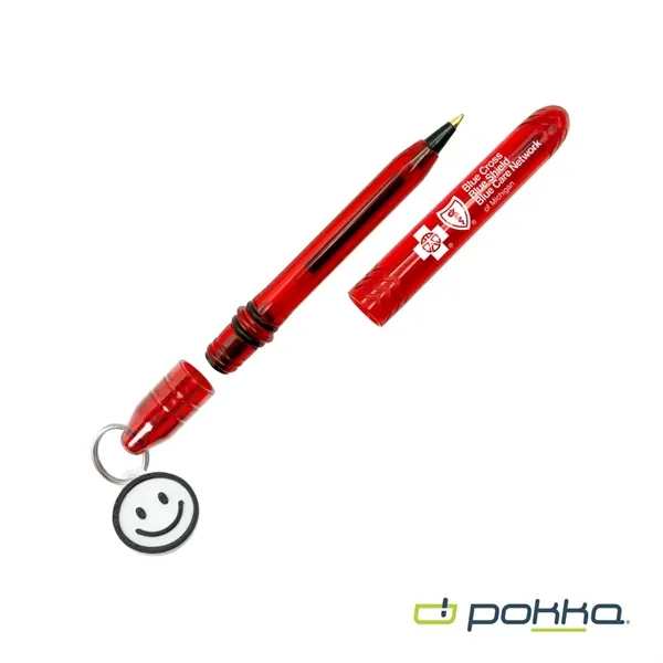 Pokka® Pocket Pen w/Dock & Chrome Keyring & Charm