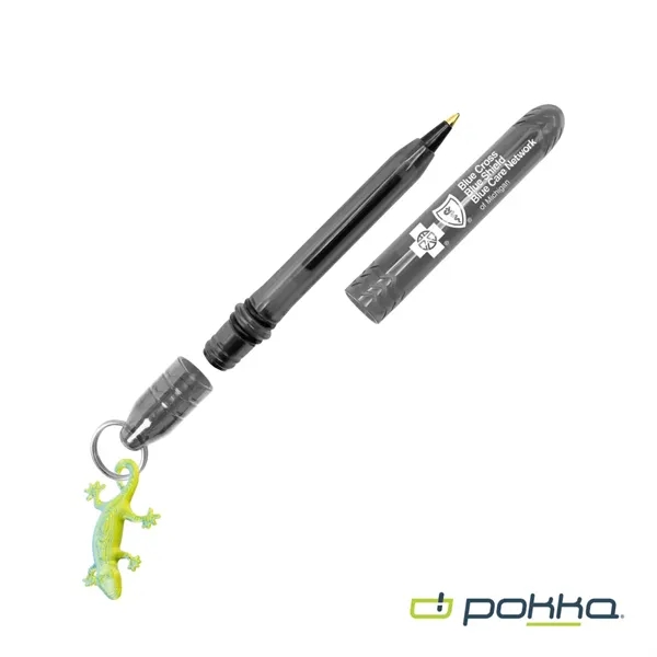 Pokka® Pocket Pen w/Dock & Chrome Keyring & Charm