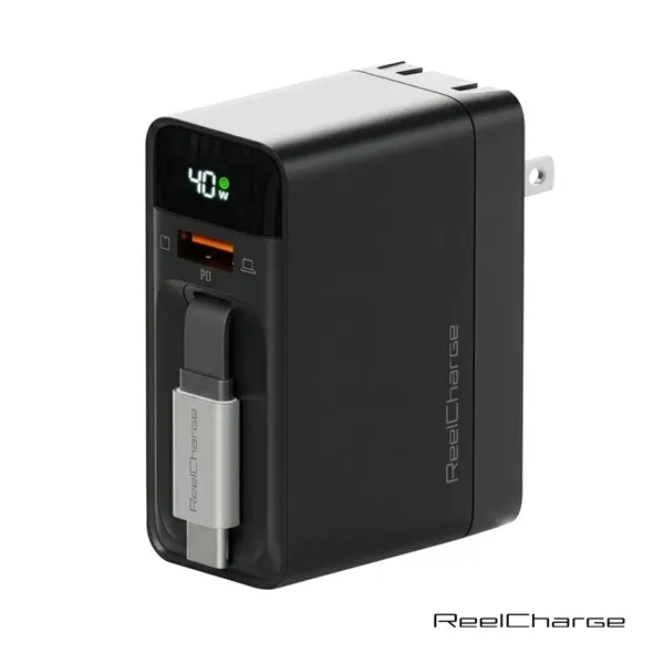 ReelCharge All-In-One Wall Charger w/Retractable Cable - 40W
