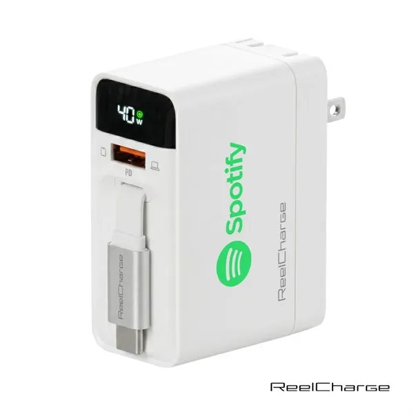ReelCharge All-In-One Wall Charger w/Retractable Cable - 40W