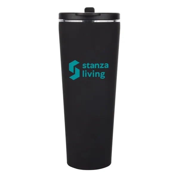 Krantz Rubberized Tumbler w/Straw & Carry Handle - 30oz