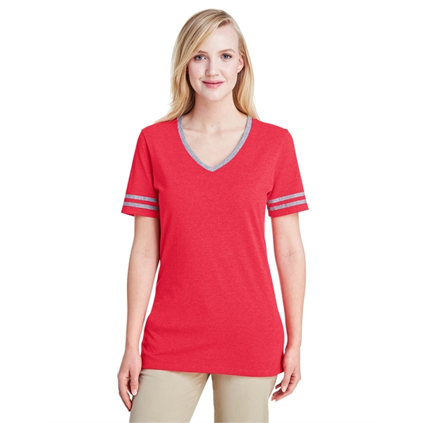 Jerzees Ladies' TRI-BLEND Varsity V-Neck T-Shirt - Jerzees Ladies' TRI-BLEND Varsity V-Neck T-Shirt - Image 6 of 37