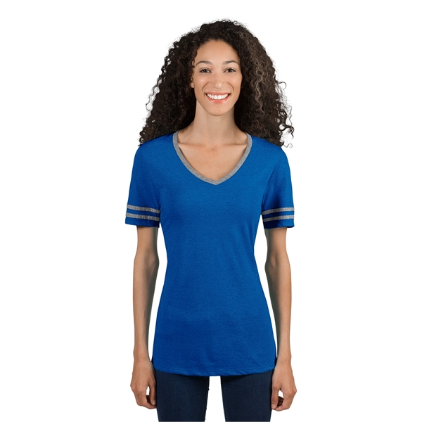 Jerzees Ladies' TRI-BLEND Varsity V-Neck T-Shirt - Jerzees Ladies' TRI-BLEND Varsity V-Neck T-Shirt - Image 9 of 37