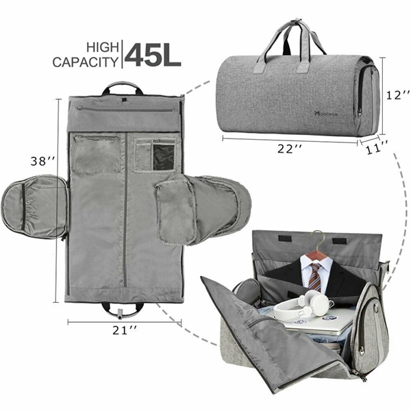 Convertible Garment Bag with Shoulder Strap - Convertible Garment Bag with Shoulder Strap - Image 1 of 5