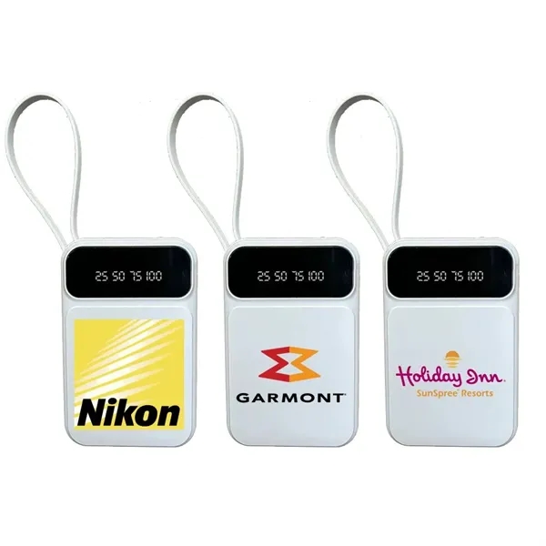 Power Bank, 10000mAh Portable Charger with Built in Cable