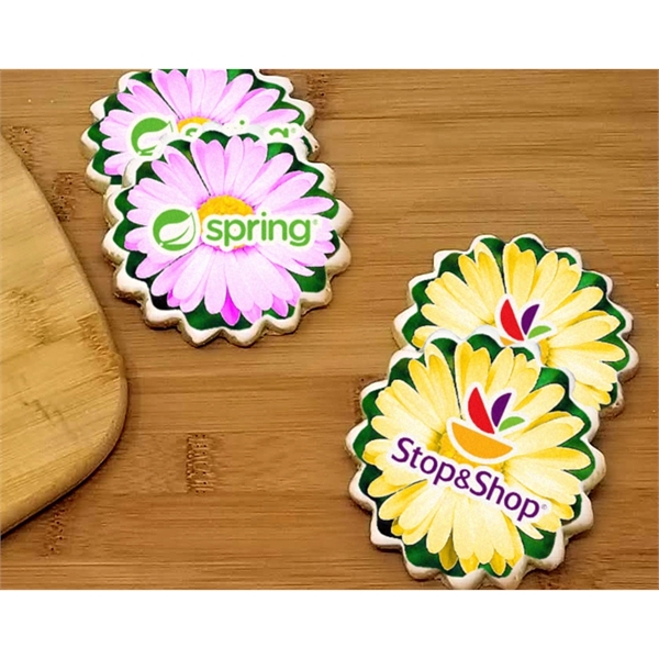 3.5" Flower Logo Sugar Cookie - 3.5" Flower Logo Sugar Cookie - Image 0 of 2