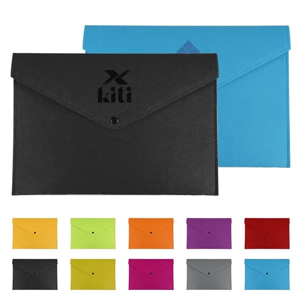 A4 Felt Envelope File Folder With Snap Closure