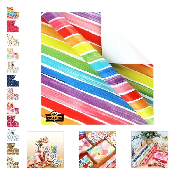 Custom Rolled Glossy Coated Wrapping Paper 30"L x 20"W