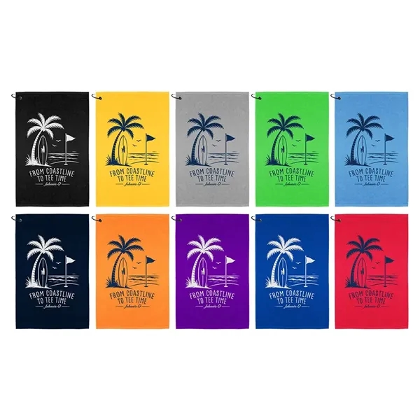 Champions Golf Towel with Black Corner Hook (colors)