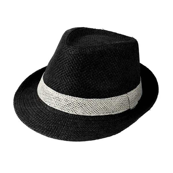 Classic Short Brim Straw Trilby Fedora Hat