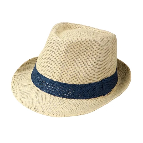 Classic Short Brim Straw Trilby Fedora Hat