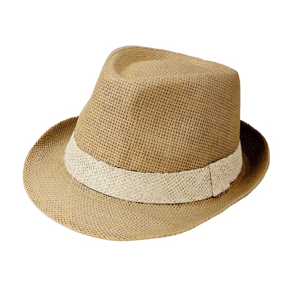 Classic Short Brim Straw Trilby Fedora Hat
