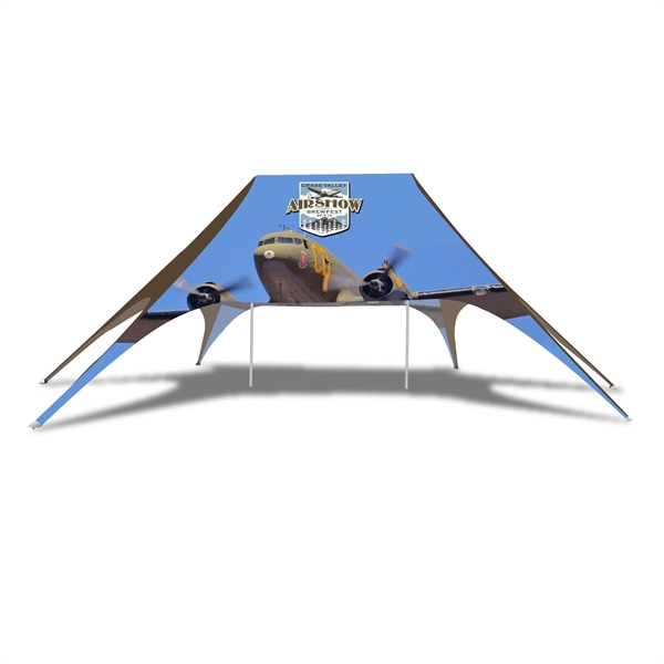 Custom Designed Fully Digital 20' x 63' Star Tent Canopies - Custom Designed Fully Digital 20' x 63' Star Tent Canopies - Image 3 of 12