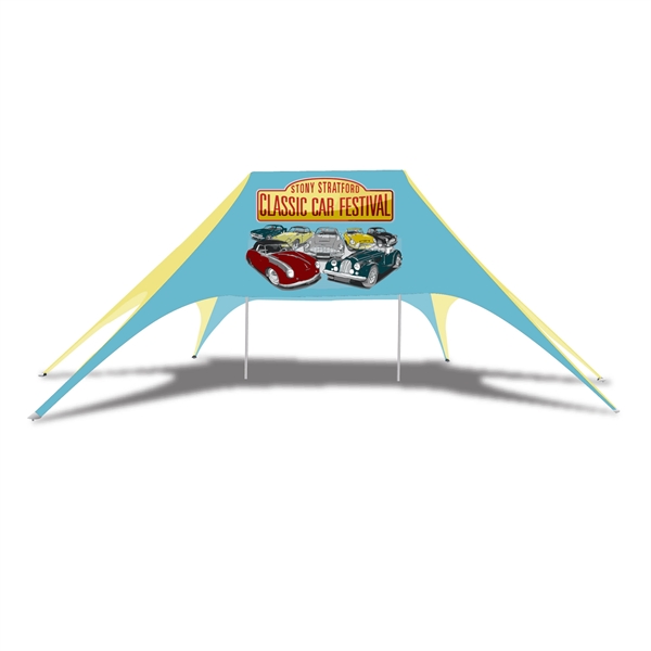 Custom Designed Fully Digital 20' x 63' Star Tent Canopies - Custom Designed Fully Digital 20' x 63' Star Tent Canopies - Image 5 of 12