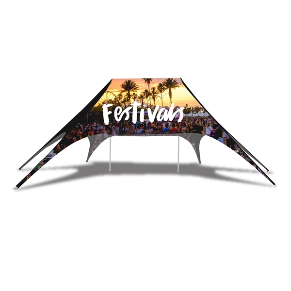 Custom Designed Fully Digital 20' x 63' Star Tent Canopies - Custom Designed Fully Digital 20' x 63' Star Tent Canopies - Image 0 of 12