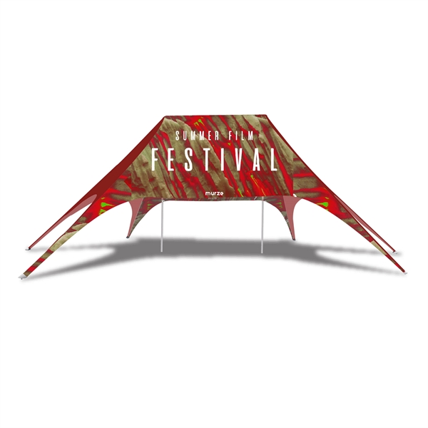 Custom Designed Fully Digital 20' x 63' Star Tent Canopies - Custom Designed Fully Digital 20' x 63' Star Tent Canopies - Image 11 of 12