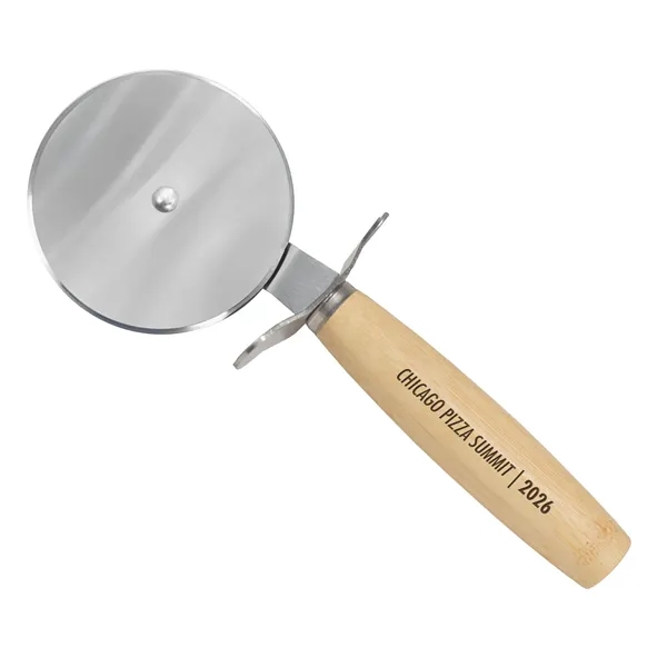 Pizza Cutter with Bamboo Handle