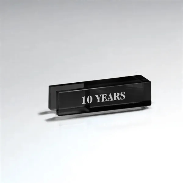 Black Glass Bar with Silver Color-Fill