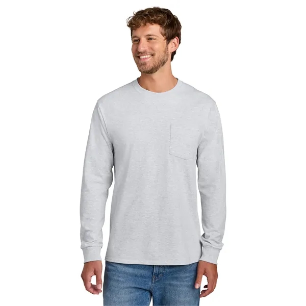 Custom Port & Co Tall Long Sleeve Essential Pocket Tee.
