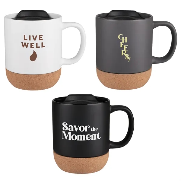Custom Mesa 11 Oz Ceramic Mug With Cork Bottom