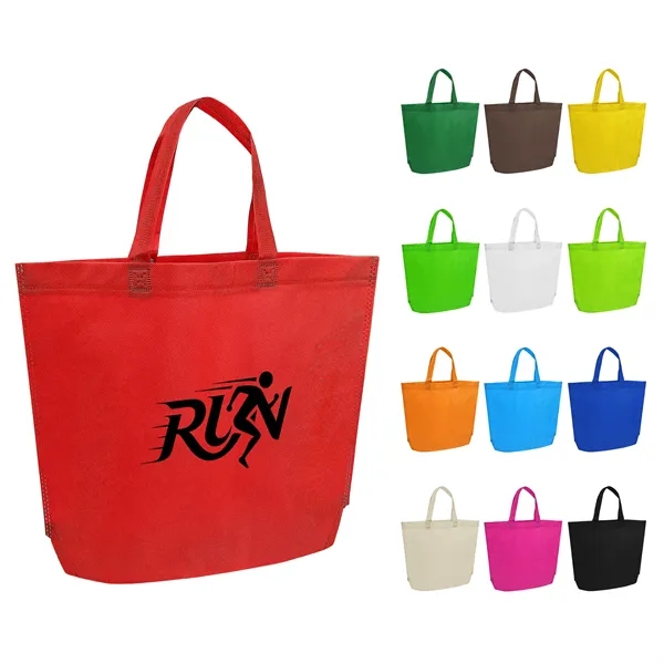 Large Reusable Non Woven Shopping Tote Bag 12.5"x 15"x 4"