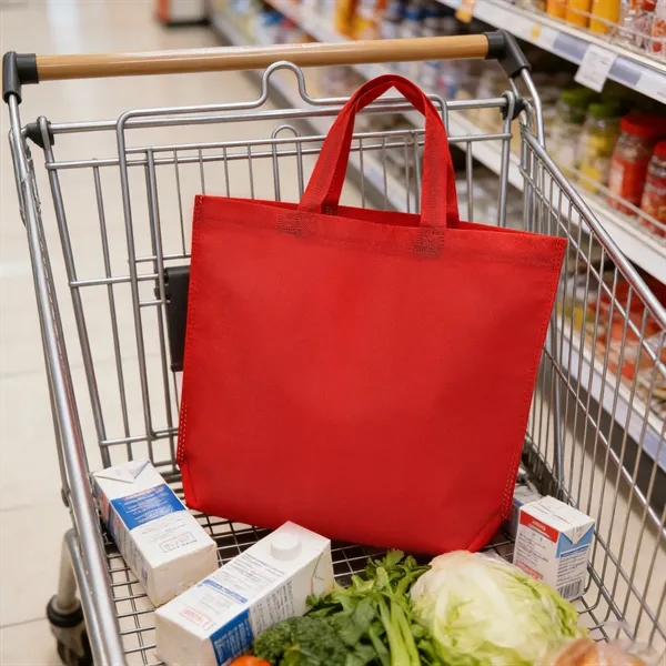 Large Reusable Non Woven Shopping Tote Bag 12.5"x 15"x 4"