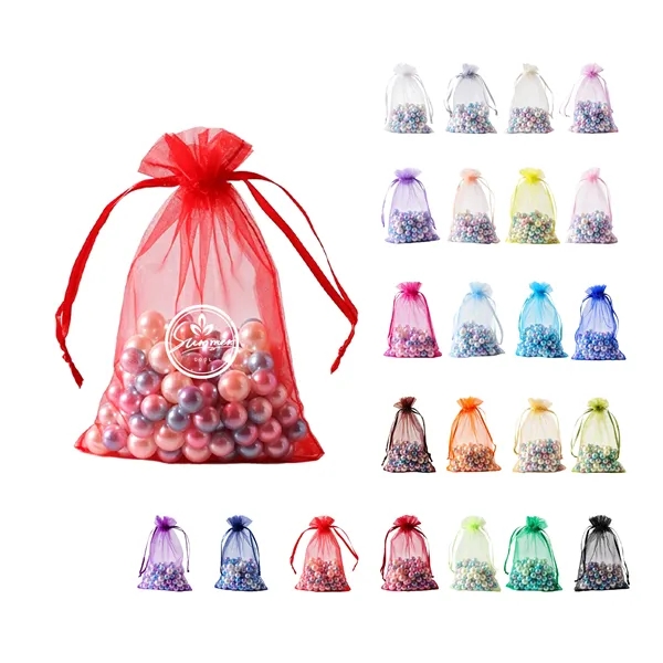 Small Drawstring Mesh Jewelry Bag 6"x4"