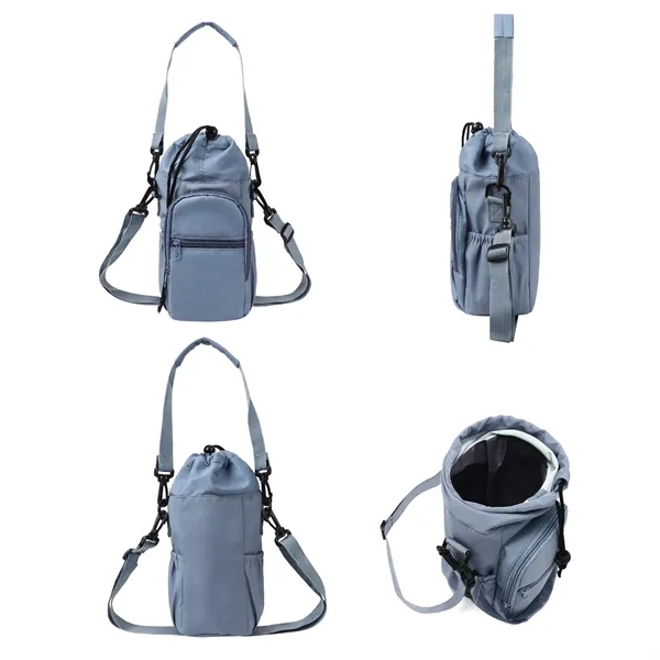 40Oz Water Bottle Holder Carrier Bag W/ Strap & Pocket
