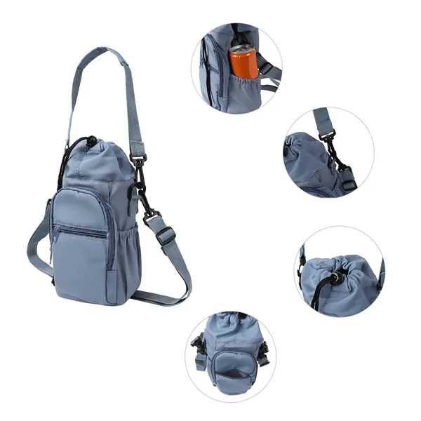 40Oz Water Bottle Holder Carrier Bag W/ Strap & Pocket